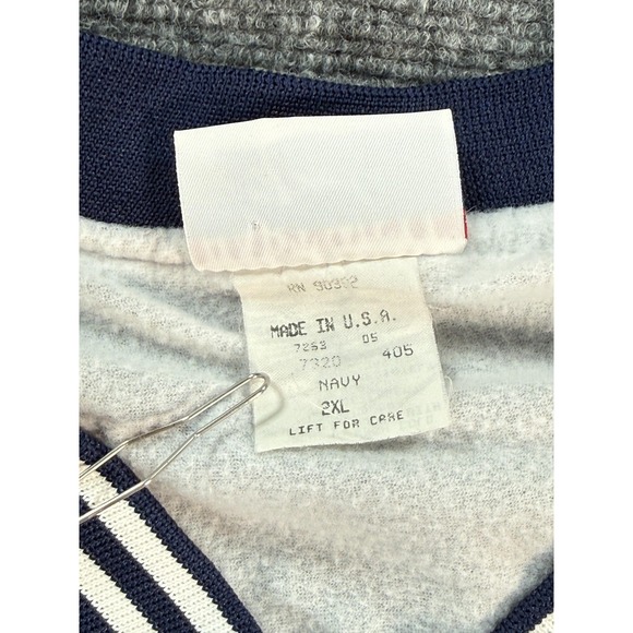 USA Baseball Jacket Mens 2XL Navy Windbreaker Pullover Made in USA Hartwell - Picture 6 of 12